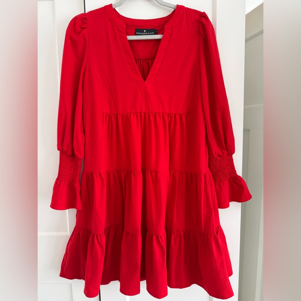 Pomander Place Bold Red Dress
